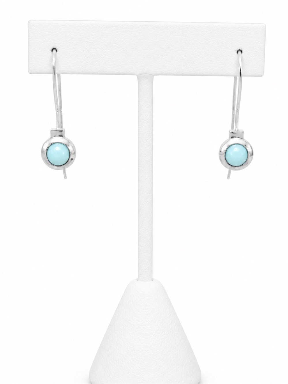 Blue gem drop earrings
